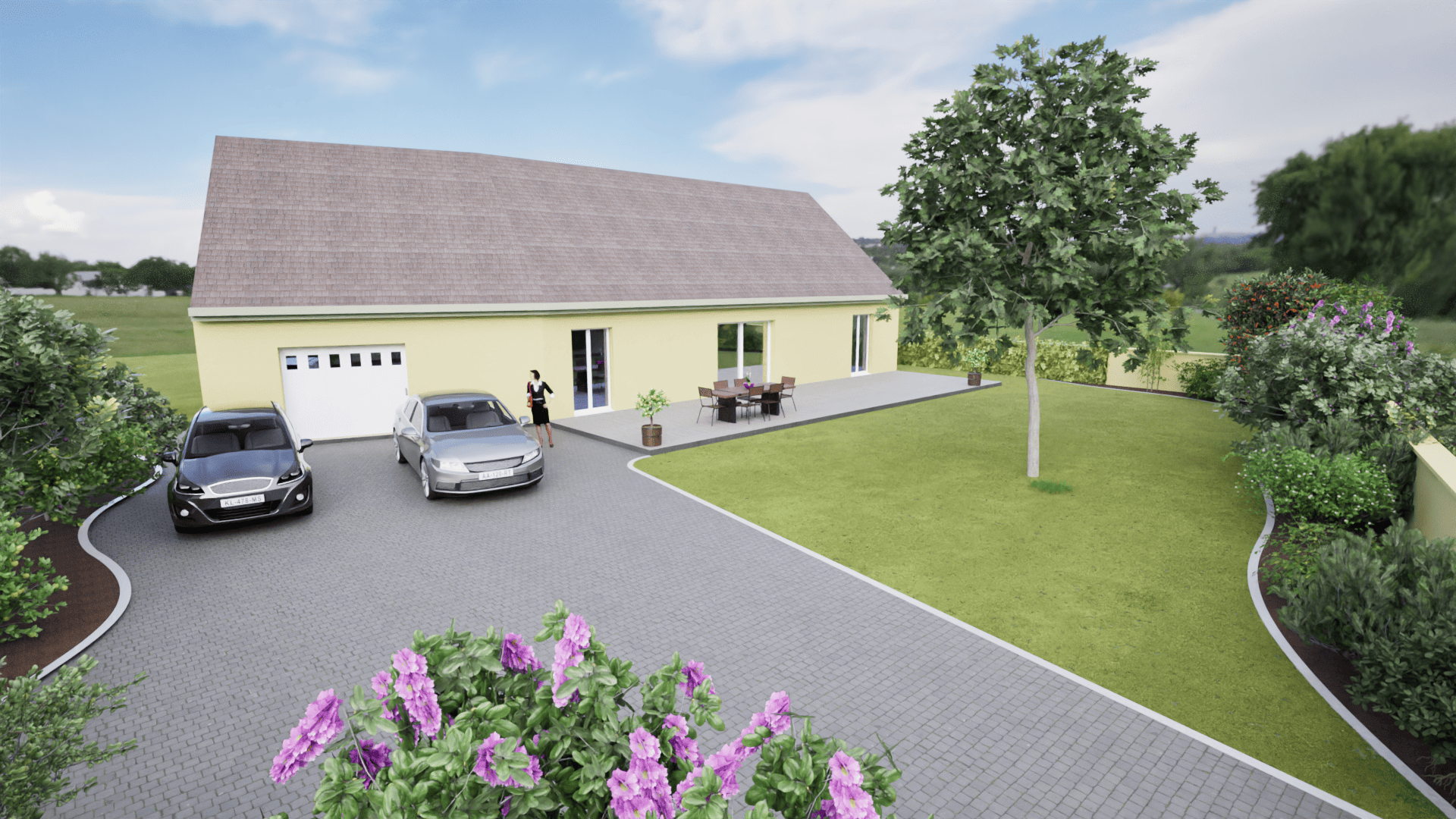 Aménagement extérieur et rénovation intérieure – Maison plain pied