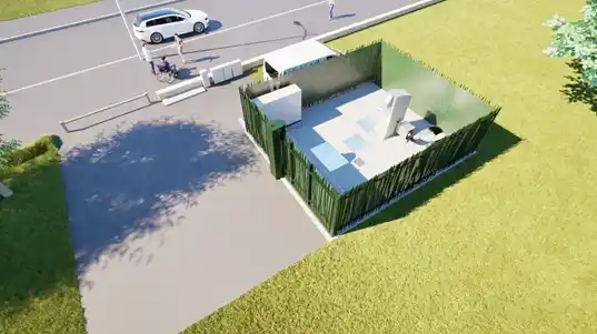 Installation dégrilleur automatique et aménagement VRD poste de refoulement — modélisation BIM Revit métropole