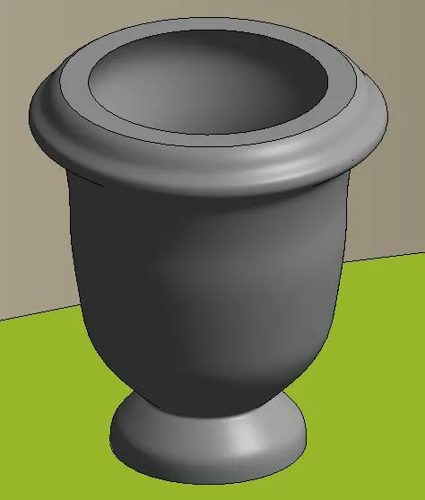 Vase type Anduze modélisé par révolution dans Revit